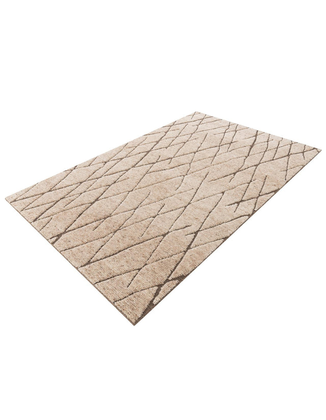 Camel Brown 5' 1 x 8' Atlas Moroccan Wool Rectangle Area Rug New Zealand Wool With Cotton Backing All Natural Indoor Living Dining Room Bedroom Office Carpet for Sale at Rug Engine