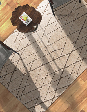Camel Brown 8' x 10' Atlas Moroccan Wool Rectangle Rug