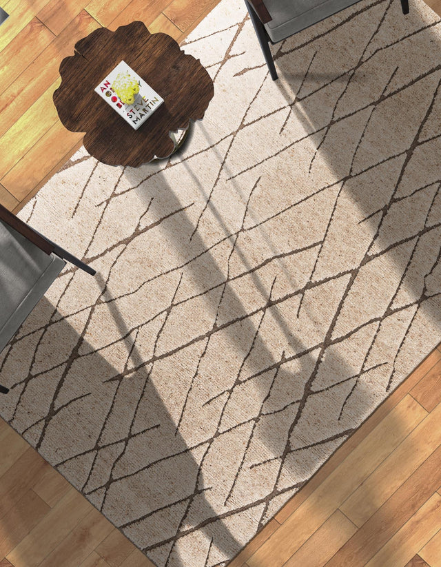 Camel Brown 8' x 10' Atlas Moroccan Wool Rectangle Rug