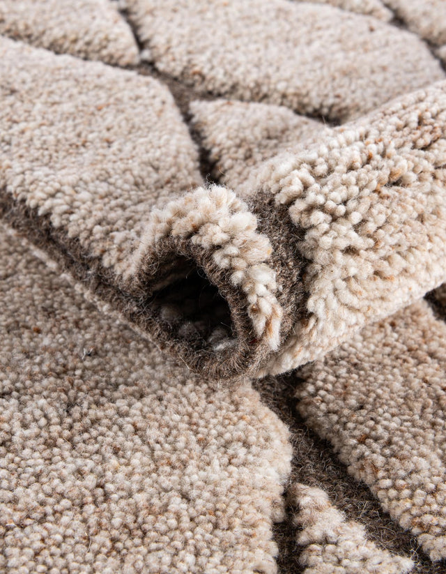 Camel Brown 4' 1 x 6' 1 Atlas Moroccan Wool Rectangle Area Rug New Zealand Wool With Cotton Backing All Natural Indoor Living Dining Room Bedroom Office Carpet for Sale at Rug Engine