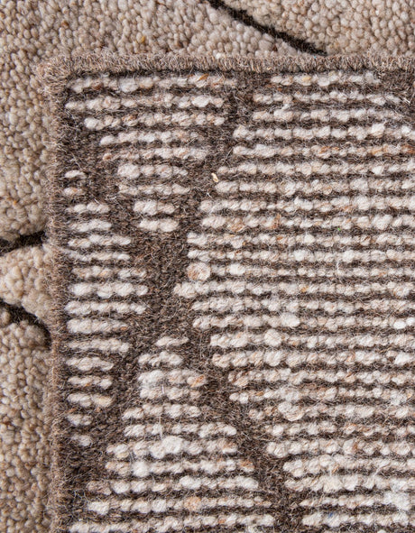 Camel Brown 4' 1 x 6' 1 Atlas Moroccan Wool Rectangle Area Rug New Zealand Wool With Cotton Backing All Natural Indoor Living Dining Room Bedroom Office Carpet for Sale at Rug Engine