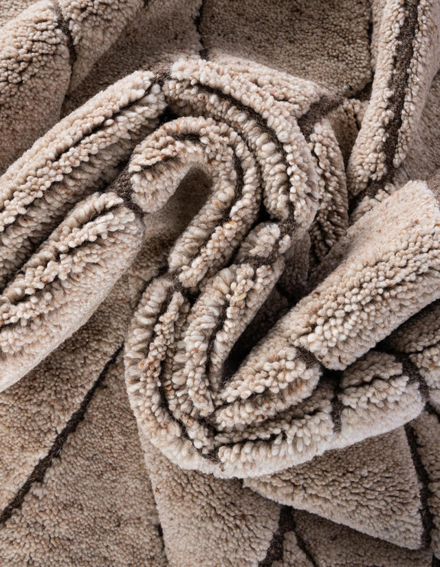 Camel Brown 4' 1 x 6' 1 Atlas Moroccan Wool Rectangle Area Rug New Zealand Wool With Cotton Backing All Natural Indoor Living Dining Room Bedroom Office Carpet for Sale at Rug Engine