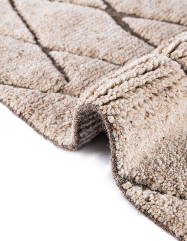 Camel Brown 4' 1 x 6' 1 Atlas Moroccan Wool Rectangle Area Rug New Zealand Wool With Cotton Backing All Natural Indoor Living Dining Room Bedroom Office Carpet for Sale at Rug Engine