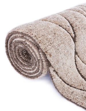 Camel Brown 4' 1 x 6' 1 Atlas Moroccan Wool Rectangle Area Rug New Zealand Wool With Cotton Backing All Natural Indoor Living Dining Room Bedroom Office Carpet for Sale at Rug Engine