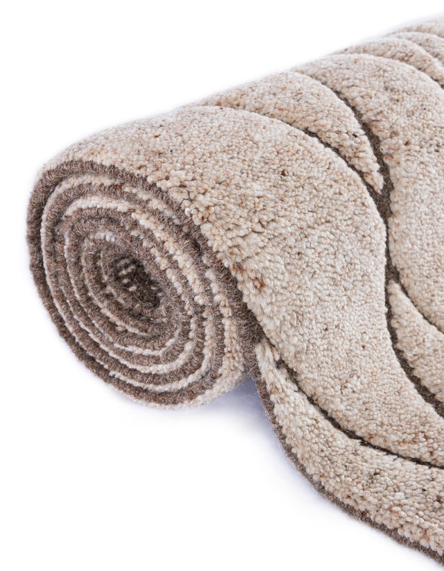 Camel Brown 4' 1 x 6' 1 Atlas Moroccan Wool Rectangle Area Rug New Zealand Wool With Cotton Backing All Natural Indoor Living Dining Room Bedroom Office Carpet for Sale at Rug Engine