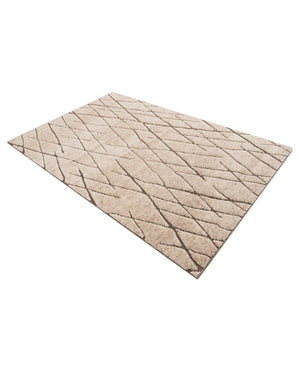 Camel Brown 5' 1 x 8' Atlas Moroccan Wool Rectangle Area Rug New Zealand Wool With Cotton Backing All Natural Indoor Living Dining Room Bedroom Office Carpet for Sale at Rug Engine
