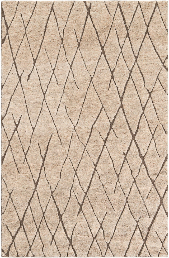 Camel Brown 5' 1 x 8' Atlas Moroccan Wool Rectangle Area Rug New Zealand Wool With Cotton Backing All Natural Indoor Living Dining Room Bedroom Office Carpet for Sale at Rug Engine