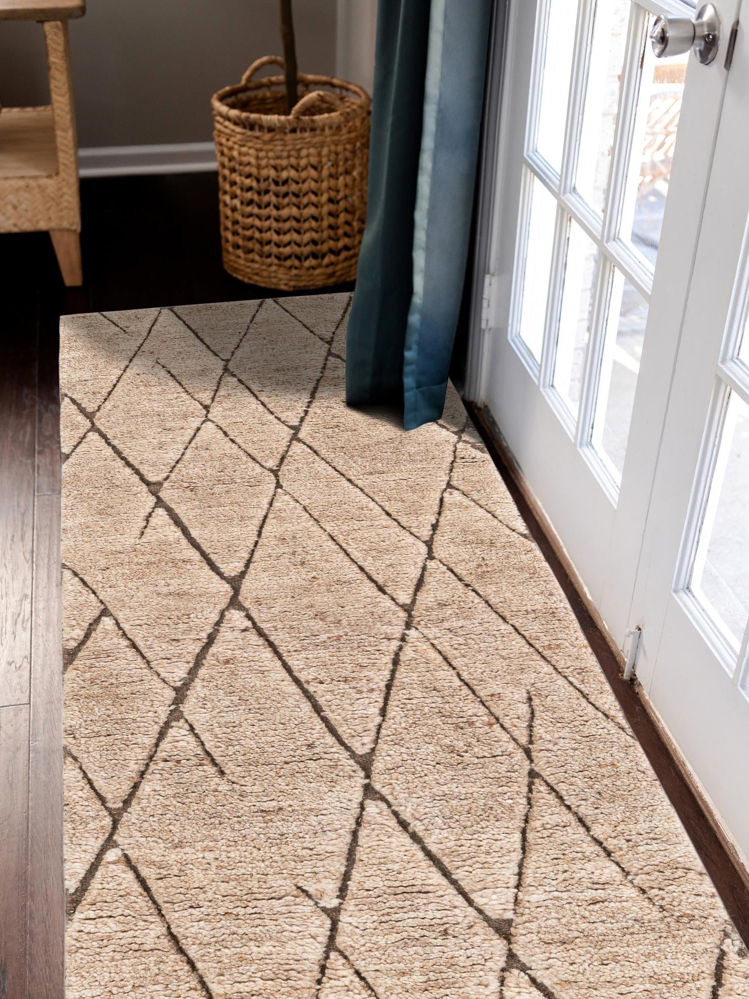 Camel Brown 2' 7 x 10' Atlas Moroccan Wool Runner Area Rug New Zealand Wool With Cotton Backing All Natural Indoor Living Dining Room Bedroom Office Carpet for Sale at Rug Engine