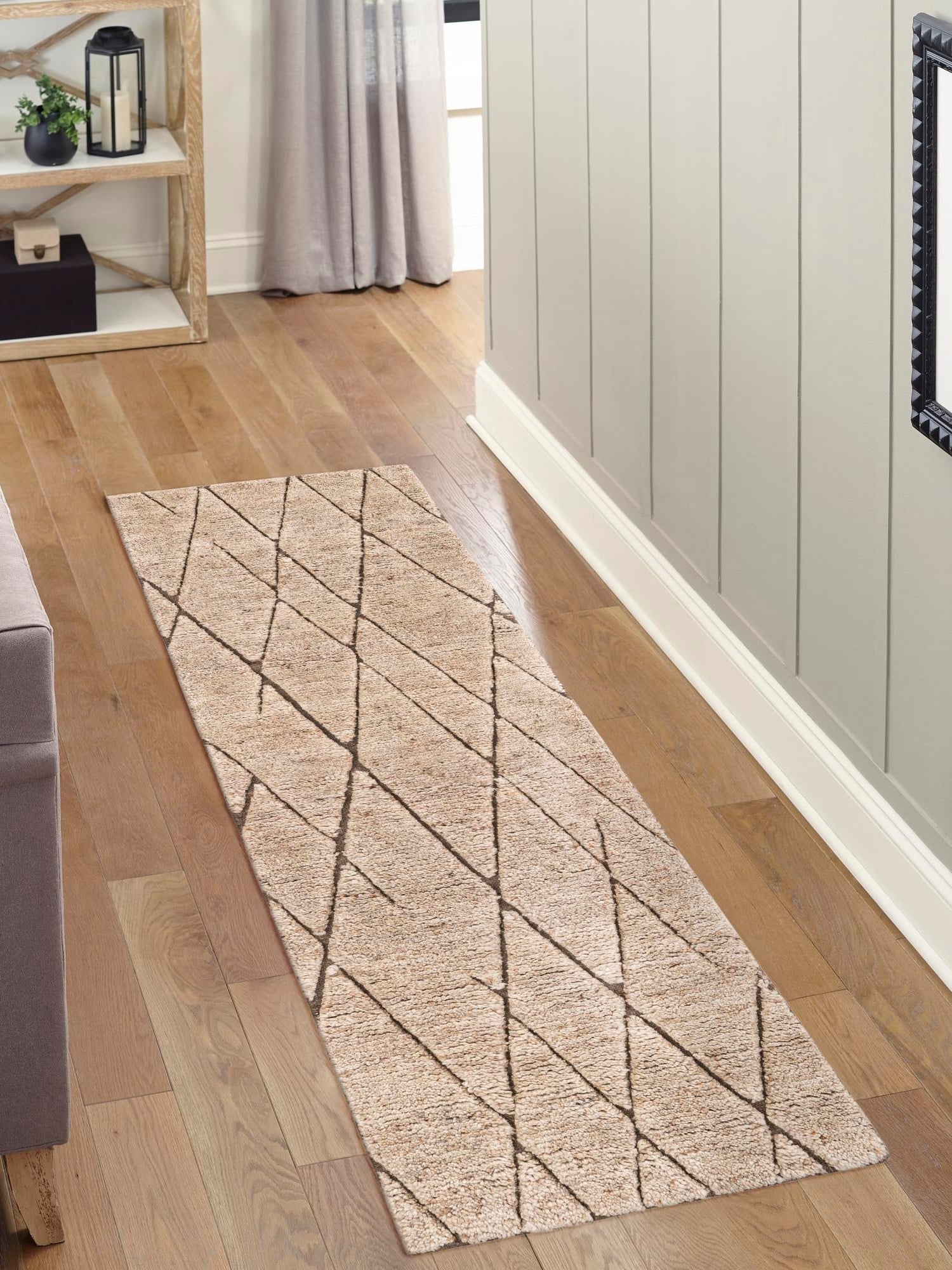Camel Brown 2' 7 x 10' Atlas Moroccan Wool Runner Area Rug New Zealand Wool With Cotton Backing All Natural Indoor Living Dining Room Bedroom Office Carpet for Sale at Rug Engine