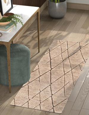 Camel Brown 3' x 12' Atlas Moroccan Wool Runner Rug