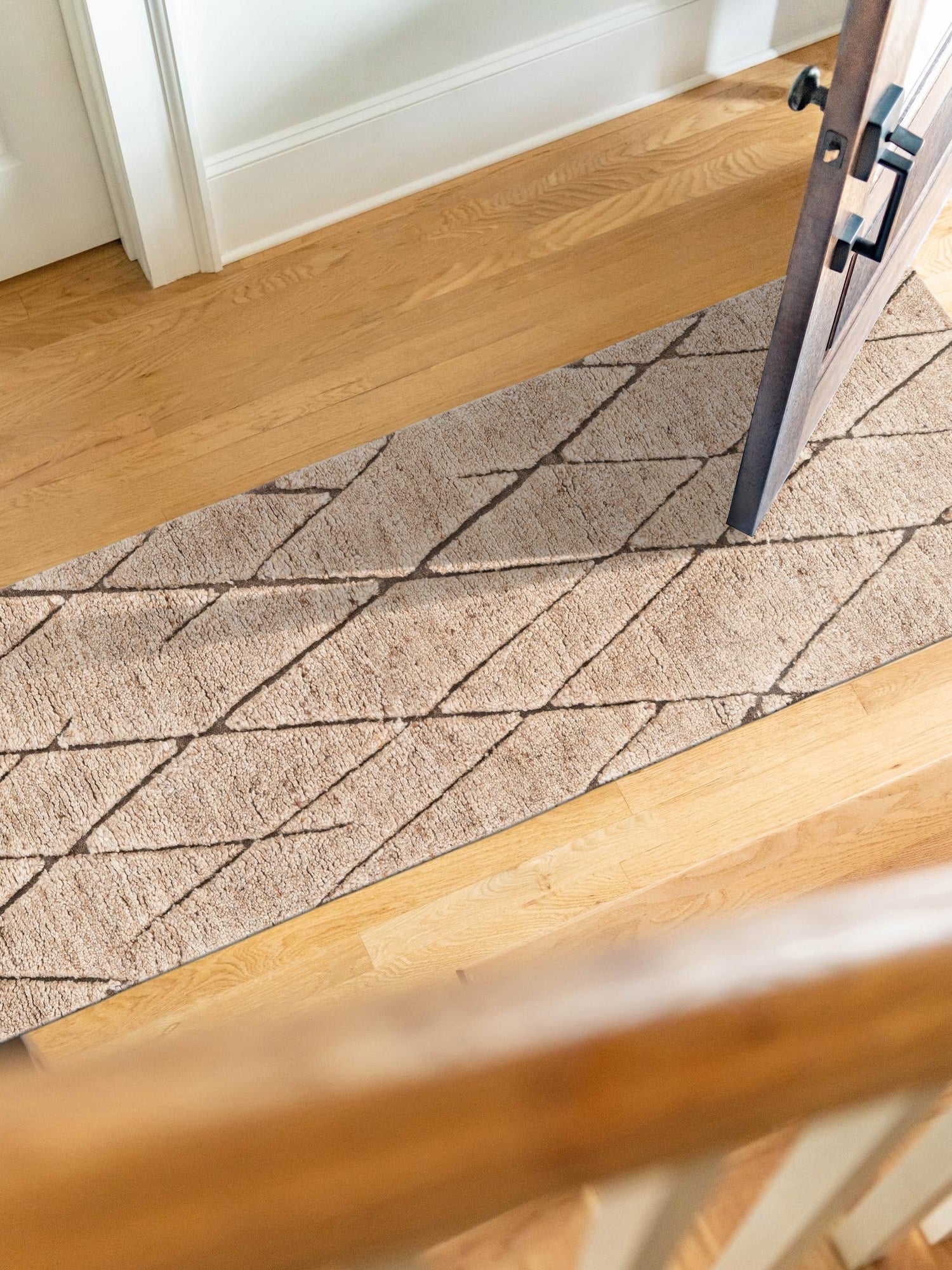 Camel Brown 2' x 6' 1 Atlas Moroccan Wool Runner Area Rug New Zealand Wool With Cotton Backing All Natural Indoor Living Dining Room Bedroom Office Carpet for Sale at Rug Engine
