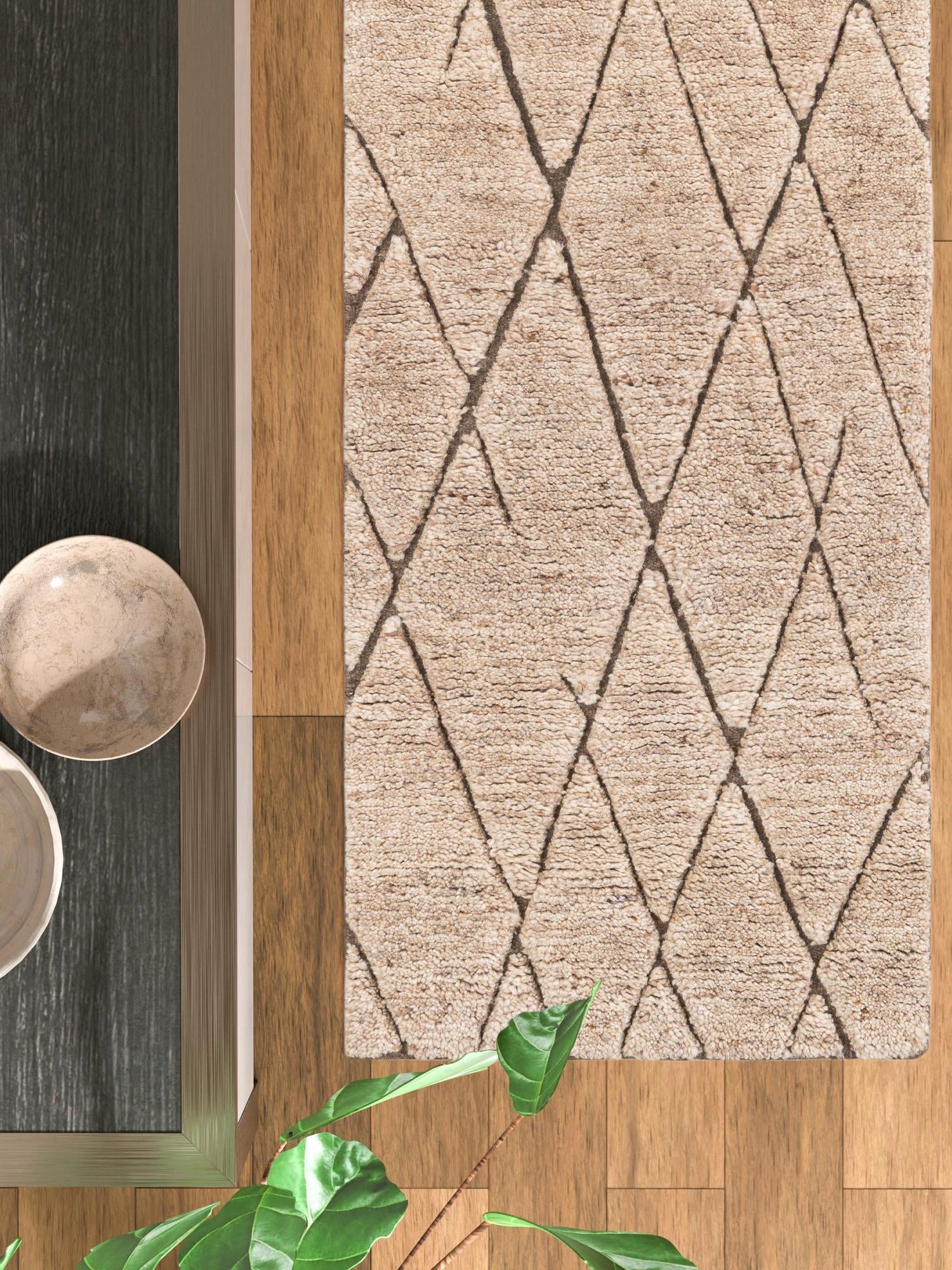 Camel Brown 2' x 6' 1 Atlas Moroccan Wool Runner Area Rug New Zealand Wool With Cotton Backing All Natural Indoor Living Dining Room Bedroom Office Carpet for Sale at Rug Engine