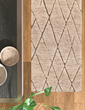 Camel Brown 3' x 10' Atlas Moroccan Wool Runner Rug