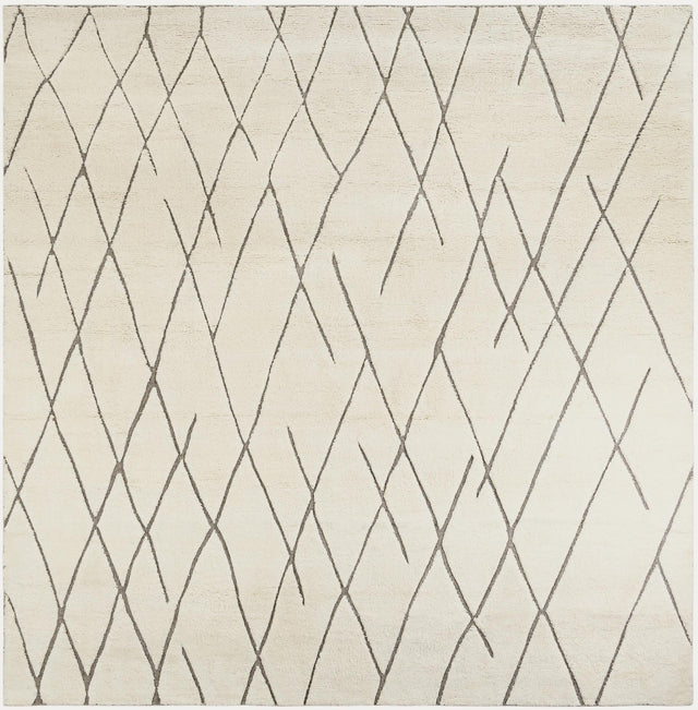 Pure Ivory 10' x 10' Atlas Moroccan Wool Square Area Rug New Zealand Wool With Cotton Backing All Natural Indoor Living Dining Room Bedroom Office Carpet for Sale at Rug Engine