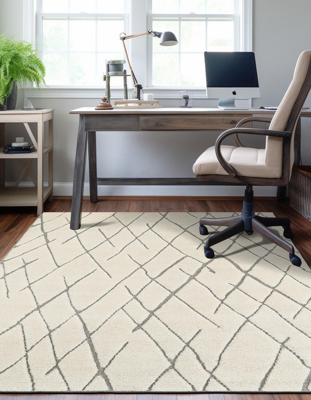 Pure Ivory 12' x 16' 1 Atlas Moroccan Wool Rectangle Rug