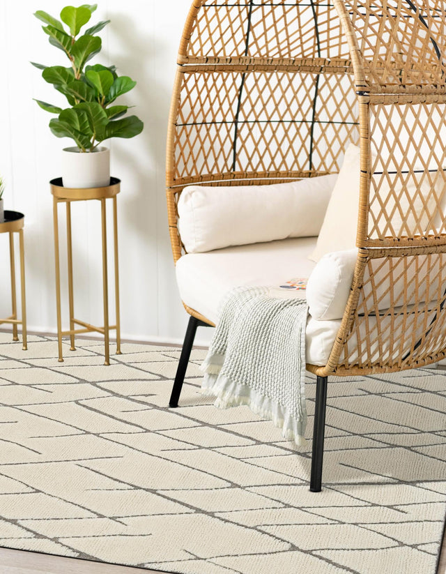 Pure Ivory 12' x 16' 1 Atlas Moroccan Wool Rectangle Rug