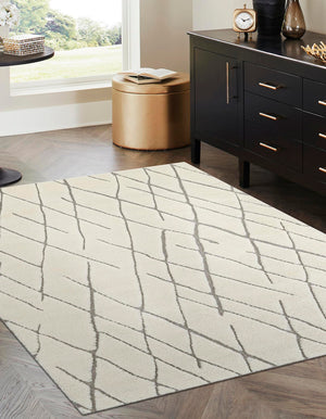 Pure Ivory 10' x 14' 1 Atlas Moroccan Wool Rectangle Rug