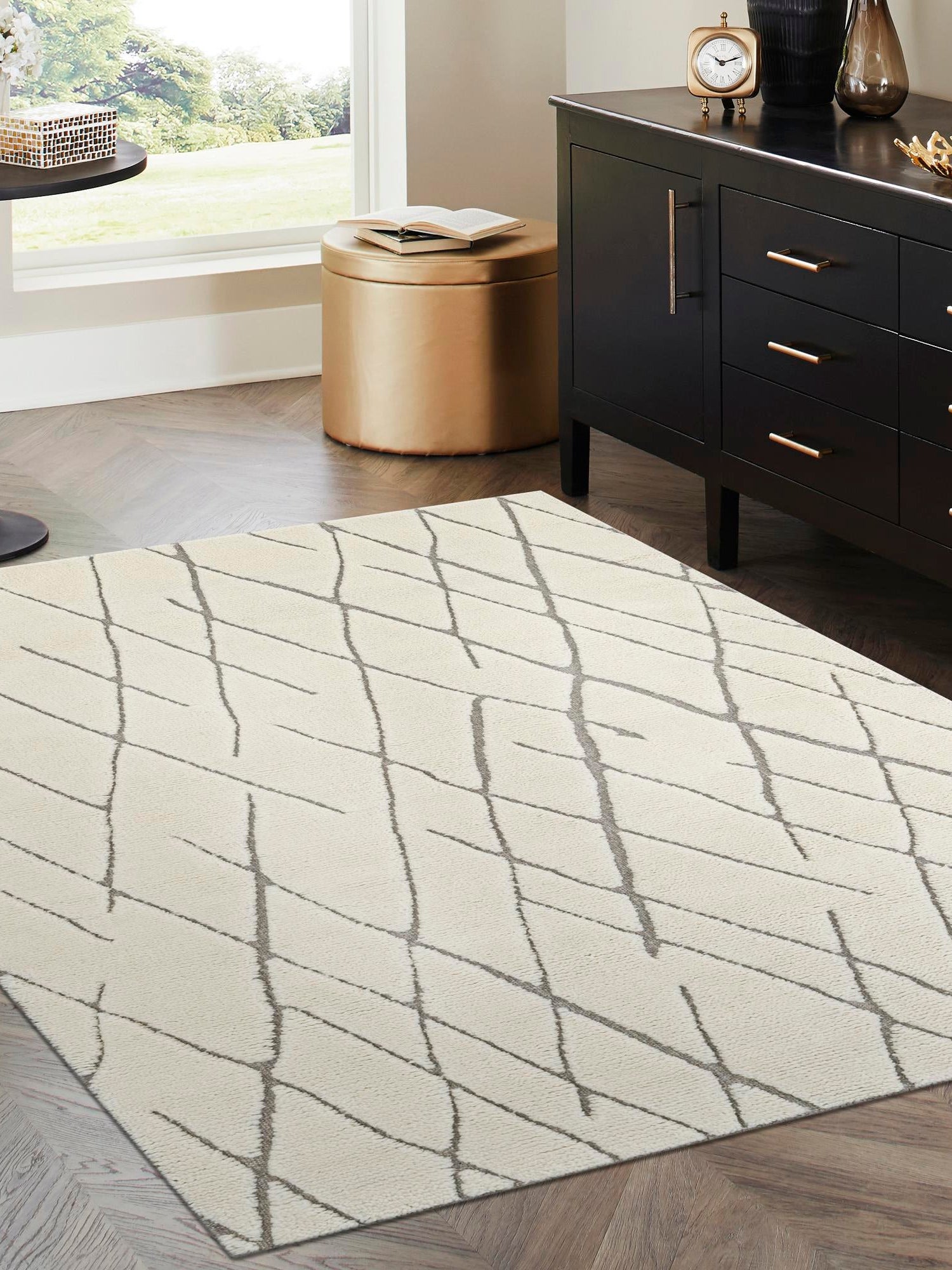 Pure Ivory 7' 10 x 10' Atlas Moroccan Wool Rectangle Area Rug New Zealand Wool With Cotton Backing All Natural Indoor Living Dining Room Bedroom Office Carpet for Sale at Rug Engine