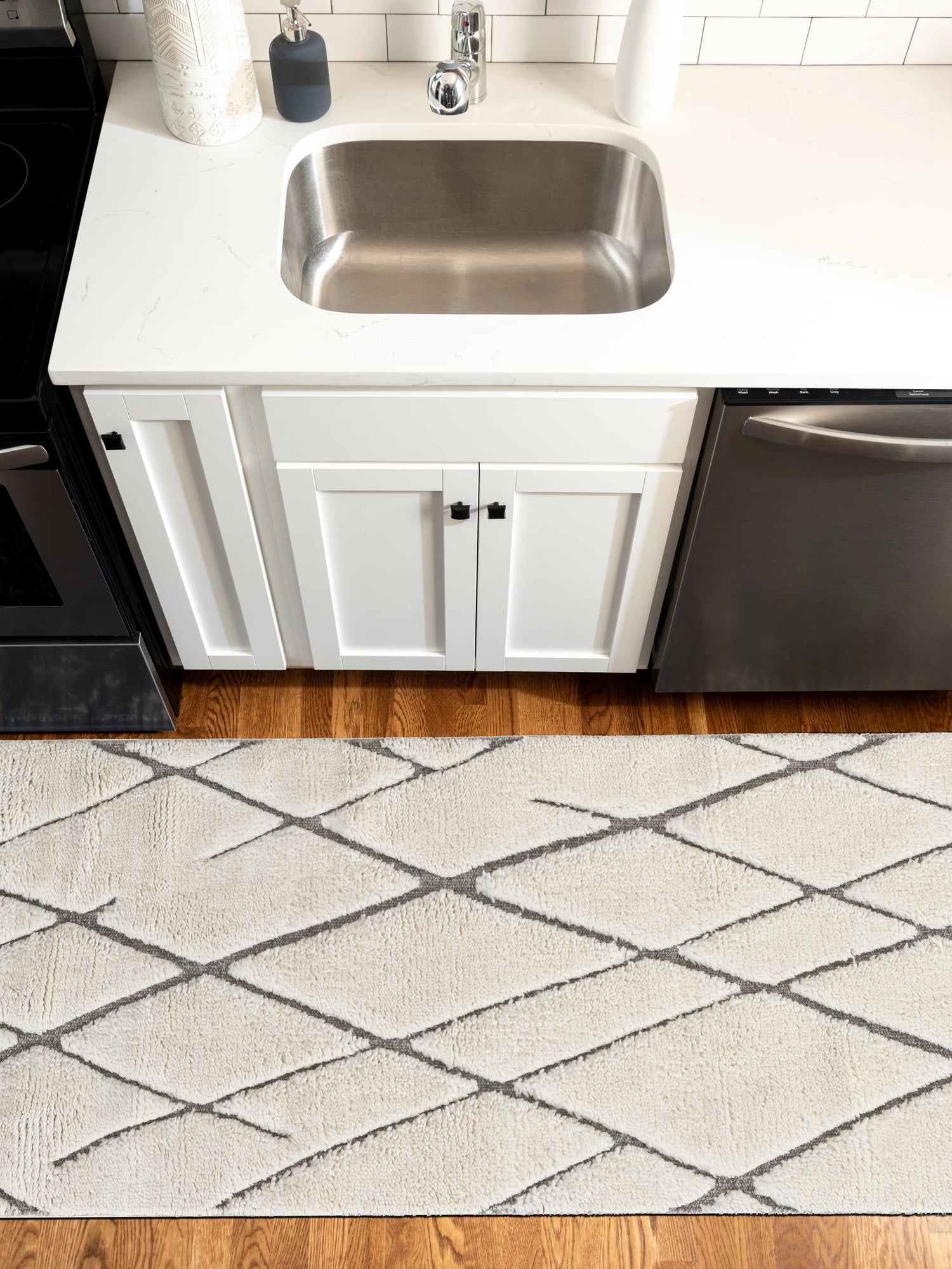 Pure Ivory 2' 7 x 10' Atlas Moroccan Wool Runner Area Rug New Zealand Wool With Cotton Backing All Natural Indoor Living Dining Room Bedroom Office Carpet for Sale at Rug Engine