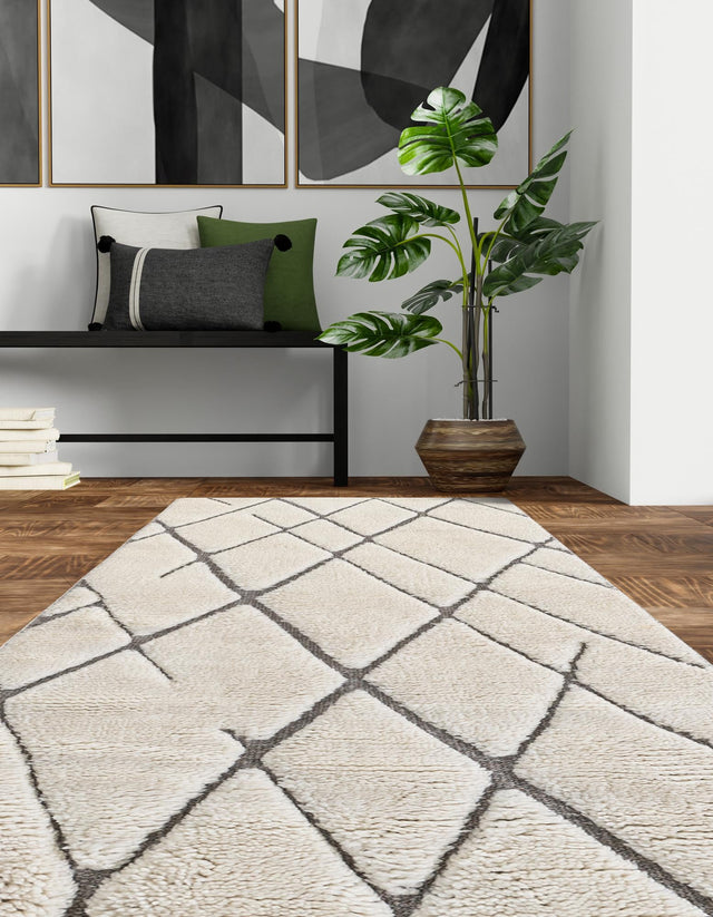 Pure Ivory 2' 7 x 10' Atlas Moroccan Wool Runner Area Rug New Zealand Wool With Cotton Backing All Natural Indoor Living Dining Room Bedroom Office Carpet for Sale at Rug Engine