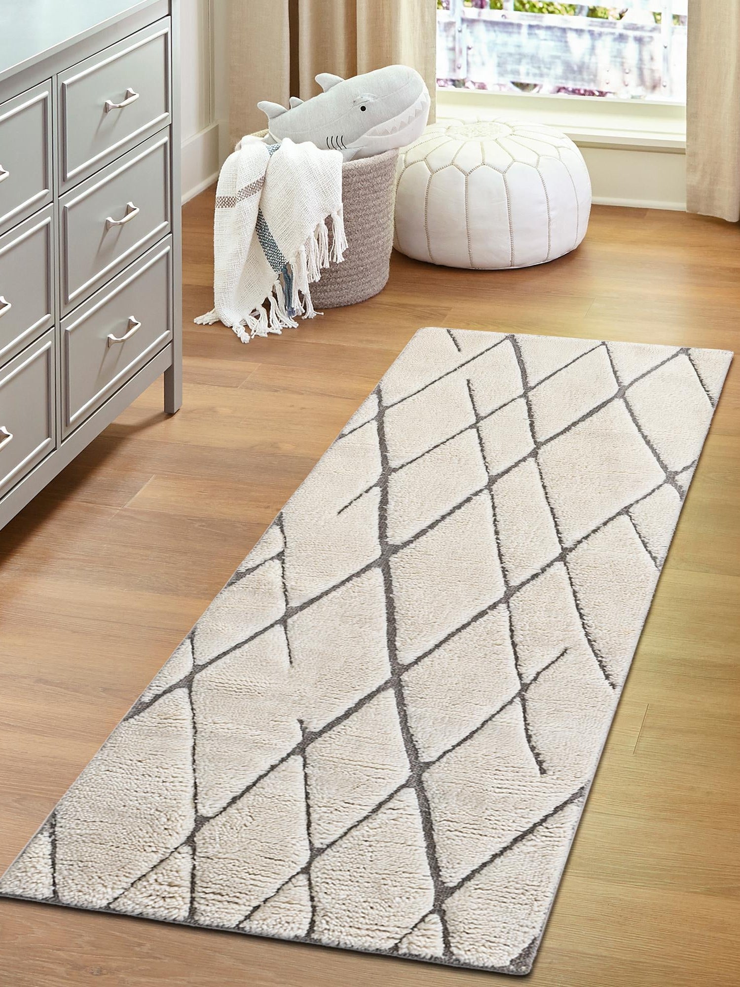 Pure Ivory 2' 7 x 12' Atlas Moroccan Wool Runner Area Rug New Zealand Wool With Cotton Backing All Natural Indoor Living Dining Room Bedroom Office Carpet for Sale at Rug Engine