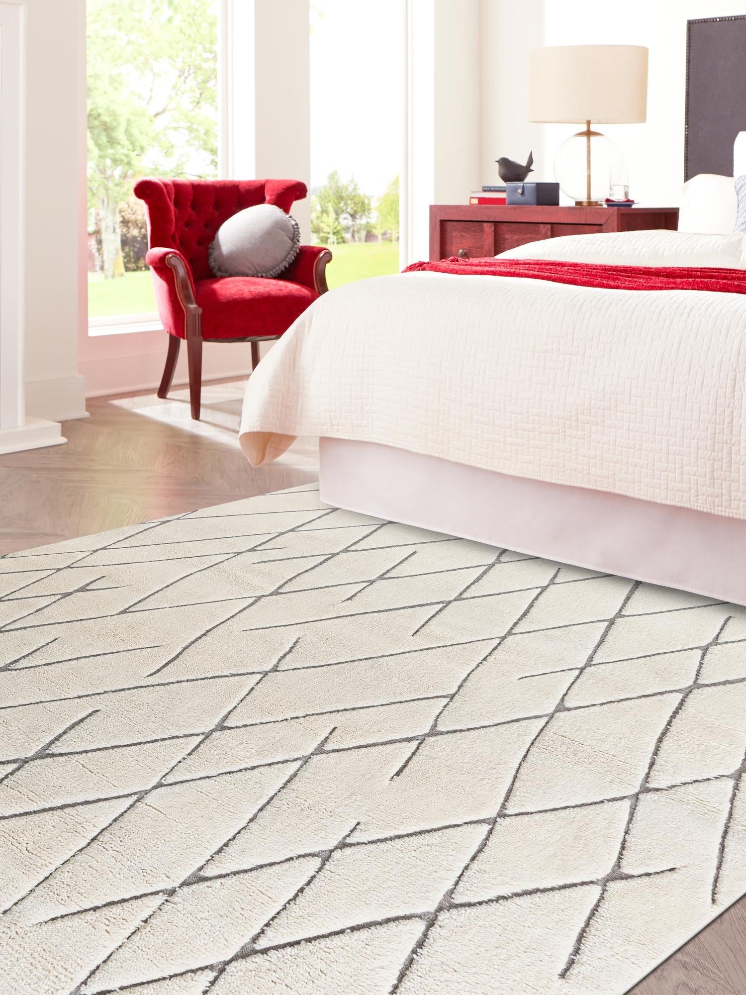 Pure Ivory 7' 10 x 7' 10 Atlas Moroccan Wool Square Area Rug New Zealand Wool With Cotton Backing All Natural Indoor Living Dining Room Bedroom Office Carpet for Sale at Rug Engine