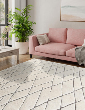 Pure Ivory 7' 10 x 7' 10 Atlas Moroccan Wool Square Area Rug New Zealand Wool With Cotton Backing All Natural Indoor Living Dining Room Bedroom Office Carpet for Sale at Rug Engine