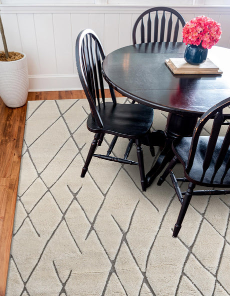 Pure Ivory 10' x 10' Atlas Moroccan Wool Square Area Rug New Zealand Wool With Cotton Backing All Natural Indoor Living Dining Room Bedroom Office Carpet for Sale at Rug Engine