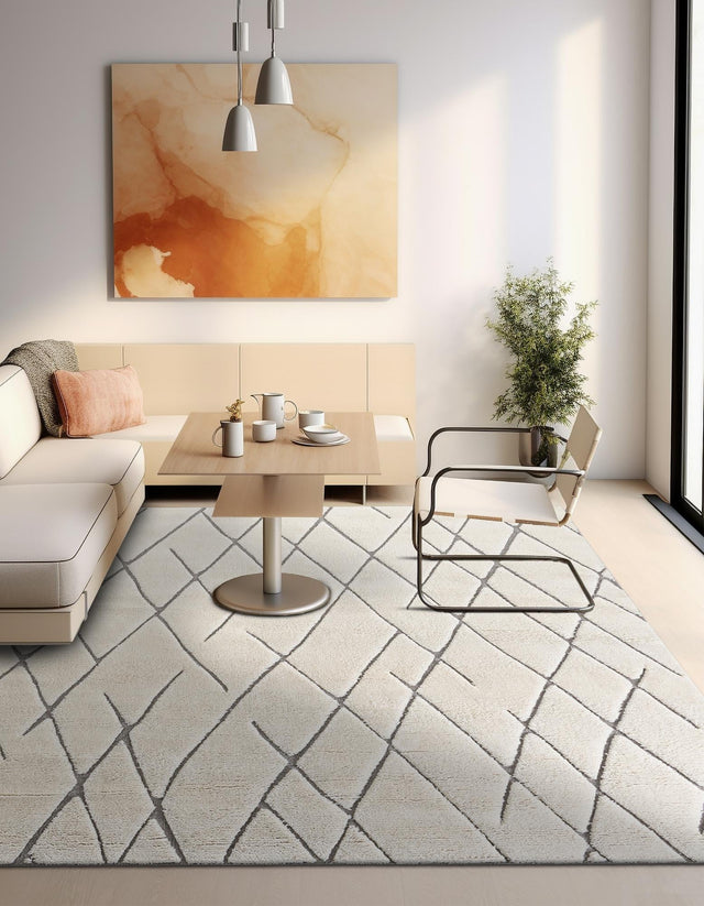 Pure Ivory 7' 10 x 7' 10 Atlas Moroccan Wool Square Area Rug New Zealand Wool With Cotton Backing All Natural Indoor Living Dining Room Bedroom Office Carpet for Sale at Rug Engine