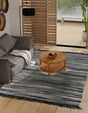 Navy Blue and Ivory 10' x 14' 1 Chunky Jute Rectangle Area Rug 100% All Natural Jute Sustainable Eco-Friendly Carpet Mat for Natural Interior Design Homes for Sale at Rug Engine