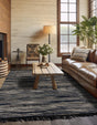 Navy Blue and Ivory 7' 10 x 7' 10 Chunky Jute Square Area Rug 100% All Natural Jute Sustainable Eco-Friendly Carpet Mat for Natural Interior Design Homes for Sale at Rug Engine