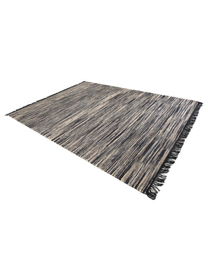 Navy Blue and Ivory 9' x 12' Chunky Jute Rectangle Area Rug 100% All Natural Jute Sustainable Eco-Friendly Carpet Mat for Natural Interior Design Homes for Sale at Rug Engine