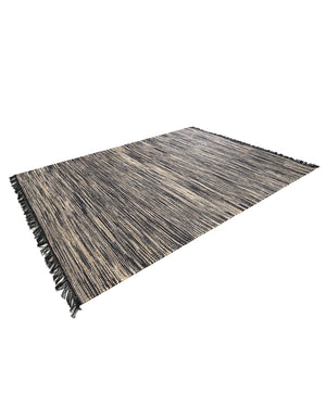 Navy Blue and Ivory 9' x 12' Chunky Jute Rectangle Area Rug 100% All Natural Jute Sustainable Eco-Friendly Carpet Mat for Natural Interior Design Homes for Sale at Rug Engine