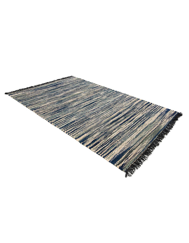 Green and Ivory 5' 1 x 8' Chunky Jute Rectangle Area Rug 100% All Natural Jute Sustainable Eco-Friendly Carpet Mat for Natural Interior Design Homes for Sale at Rug Engine