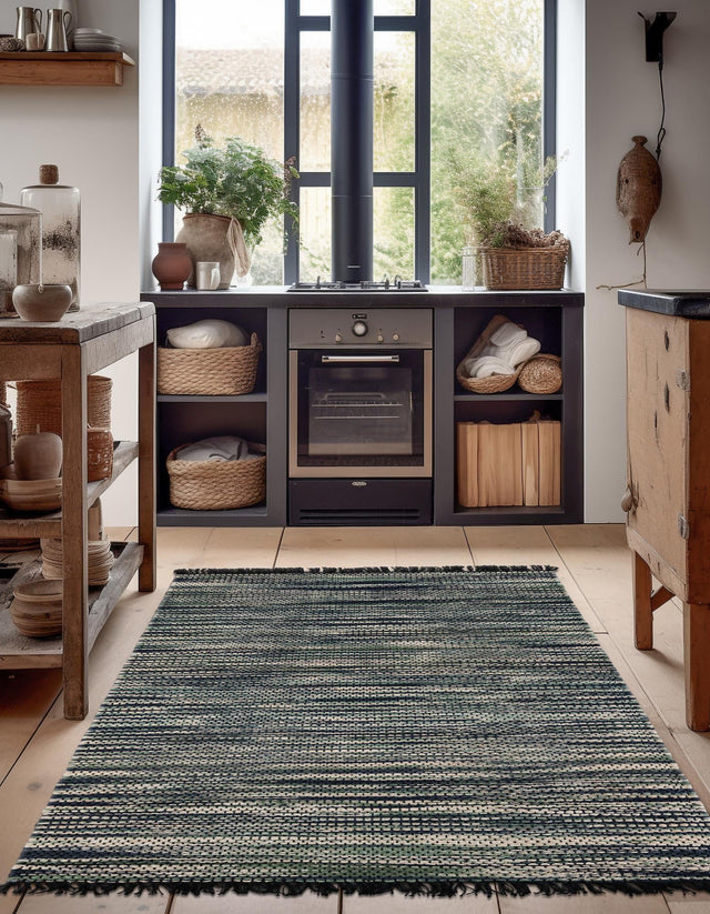 Green and Ivory 9' x 12' Chunky Jute Rectangle Area Rug 100% All Natural Jute Sustainable Eco-Friendly Carpet Mat for Natural Interior Design Homes for Sale at Rug Engine