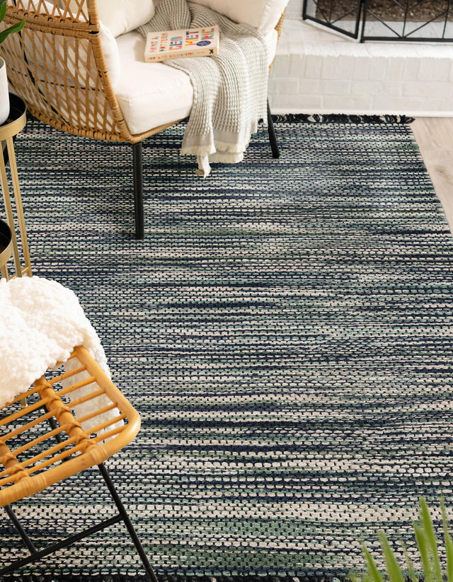 Green and Ivory 5' 1 x 8' Chunky Jute Rectangle Area Rug 100% All Natural Jute Sustainable Eco-Friendly Carpet Mat for Natural Interior Design Homes for Sale at Rug Engine