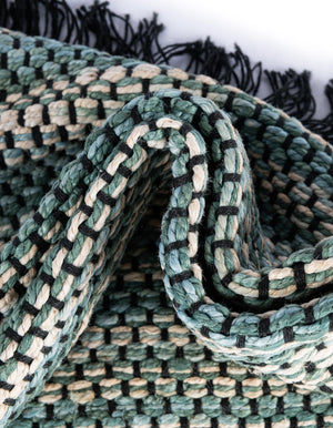 Green and Ivory 9' x 12' Chunky Jute Rectangle Area Rug 100% All Natural Jute Sustainable Eco-Friendly Carpet Mat for Natural Interior Design Homes for Sale at Rug Engine