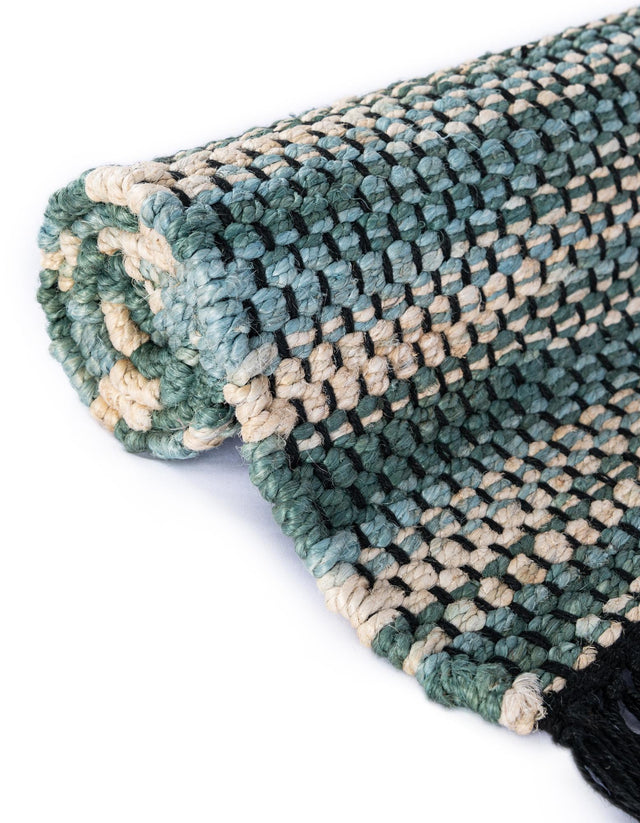 Green and Ivory 9' x 12' Chunky Jute Rectangle Area Rug 100% All Natural Jute Sustainable Eco-Friendly Carpet Mat for Natural Interior Design Homes for Sale at Rug Engine