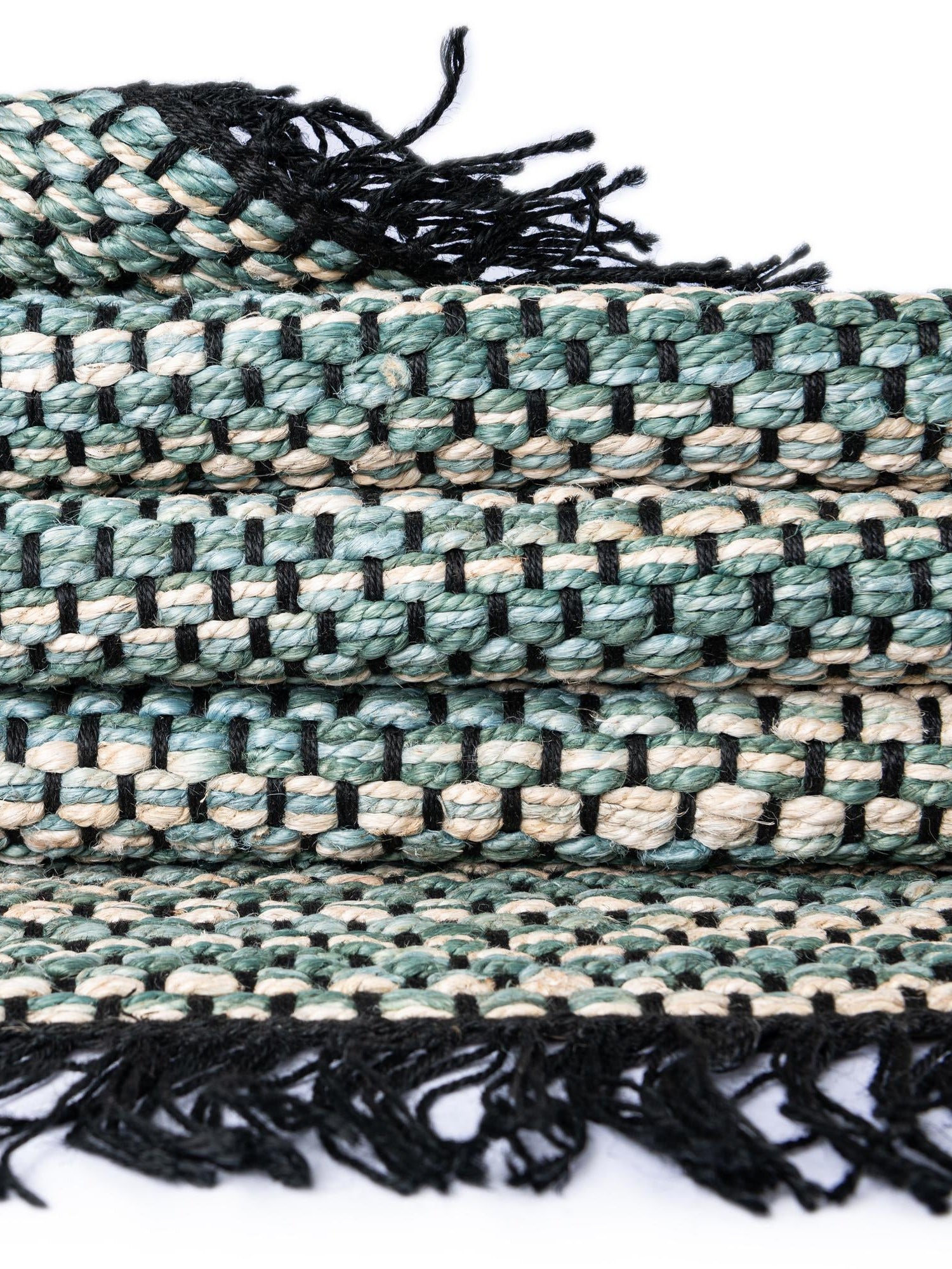 Green and Ivory 9' x 12' Chunky Jute Rectangle Area Rug 100% All Natural Jute Sustainable Eco-Friendly Carpet Mat for Natural Interior Design Homes for Sale at Rug Engine