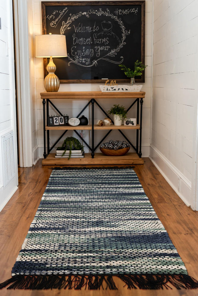 Green and Ivory 2' x 6' 1 Chunky Jute Runner Area Rug 100% All Natural Jute Sustainable Eco-Friendly Carpet Mat for Natural Interior Design Homes for Sale at Rug Engine