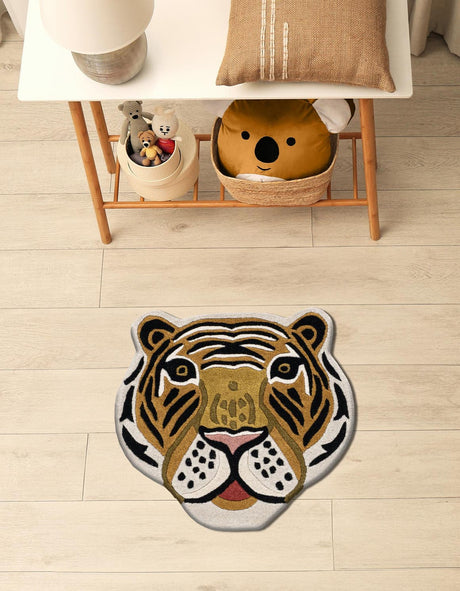 Multicolor 4' 1 x 4' 1 Playtime Kids Wool Round Rug