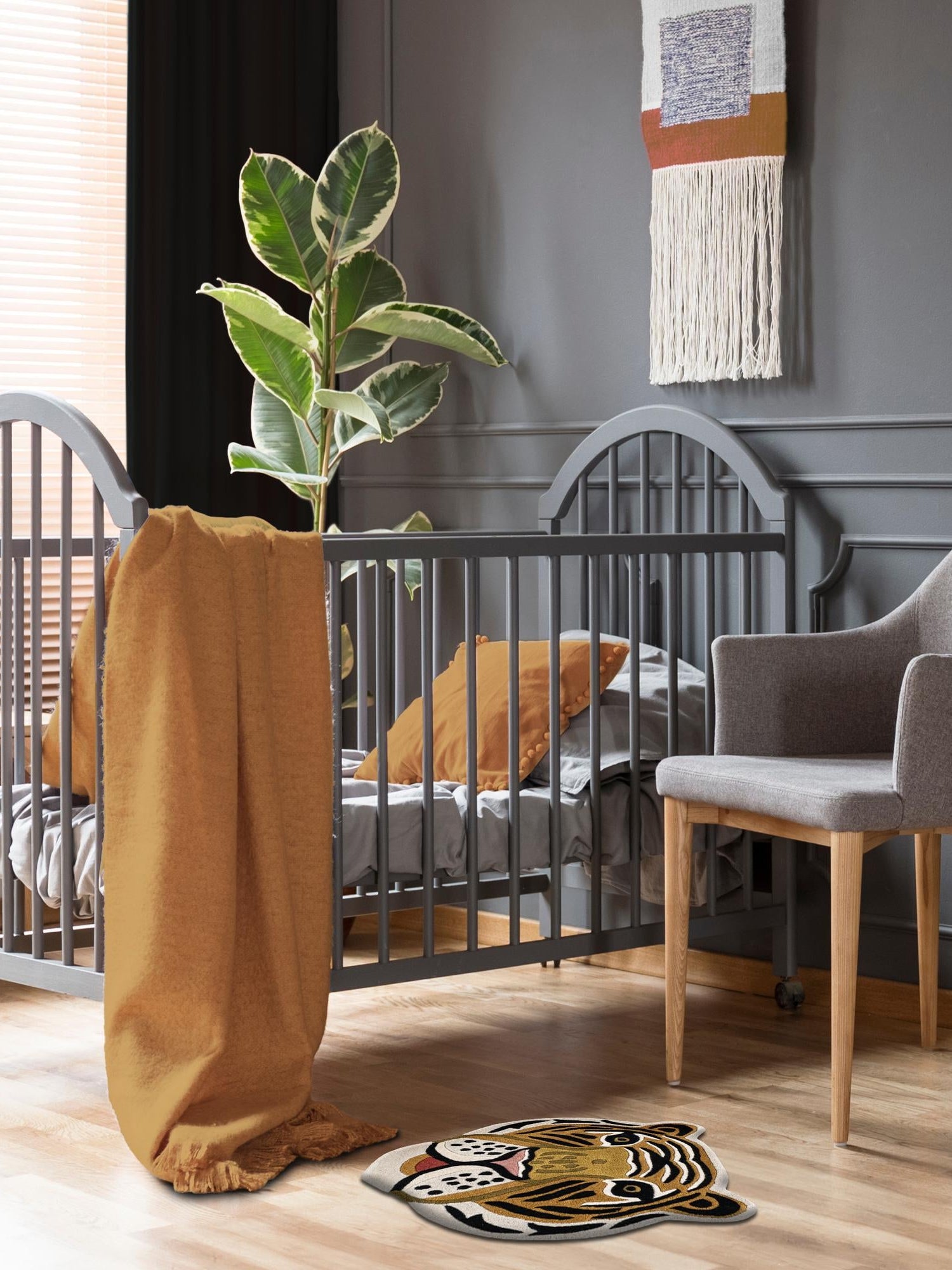 Multicolor 4' 1 x 4' 1 Playtime Kids Wool Freeform Area Rug for Baby Nursery, Toddler Playroom, Bedrooms