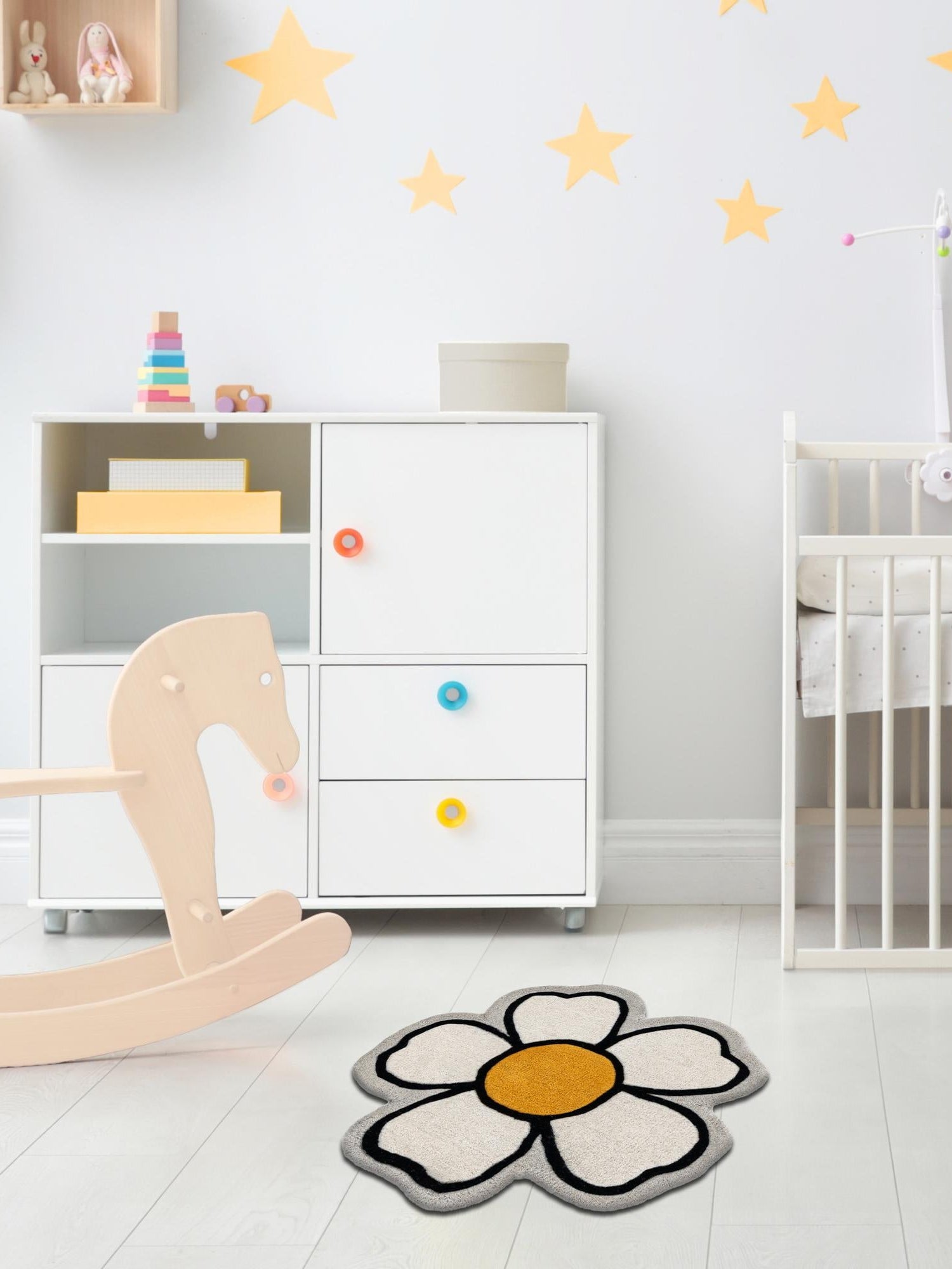 Ivory 2' 2 x 2' 2 Playtime Kids Wool Freeform Area Rug for Baby Nursery, Toddler Playroom, Bedrooms