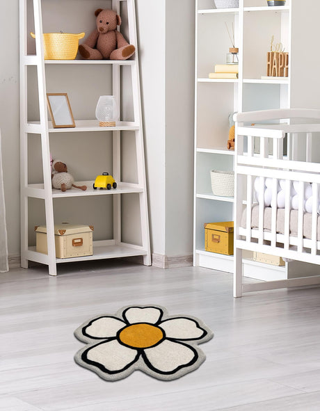 Ivory 3' 1 x 3' 1 Playtime Kids Wool Freeform Area Rug for Baby Nursery, Toddler Playroom,  Bedrooms Hand Tufted High Quality Dense  Wool Pile Natural Carpet for Sale at Rug Engine