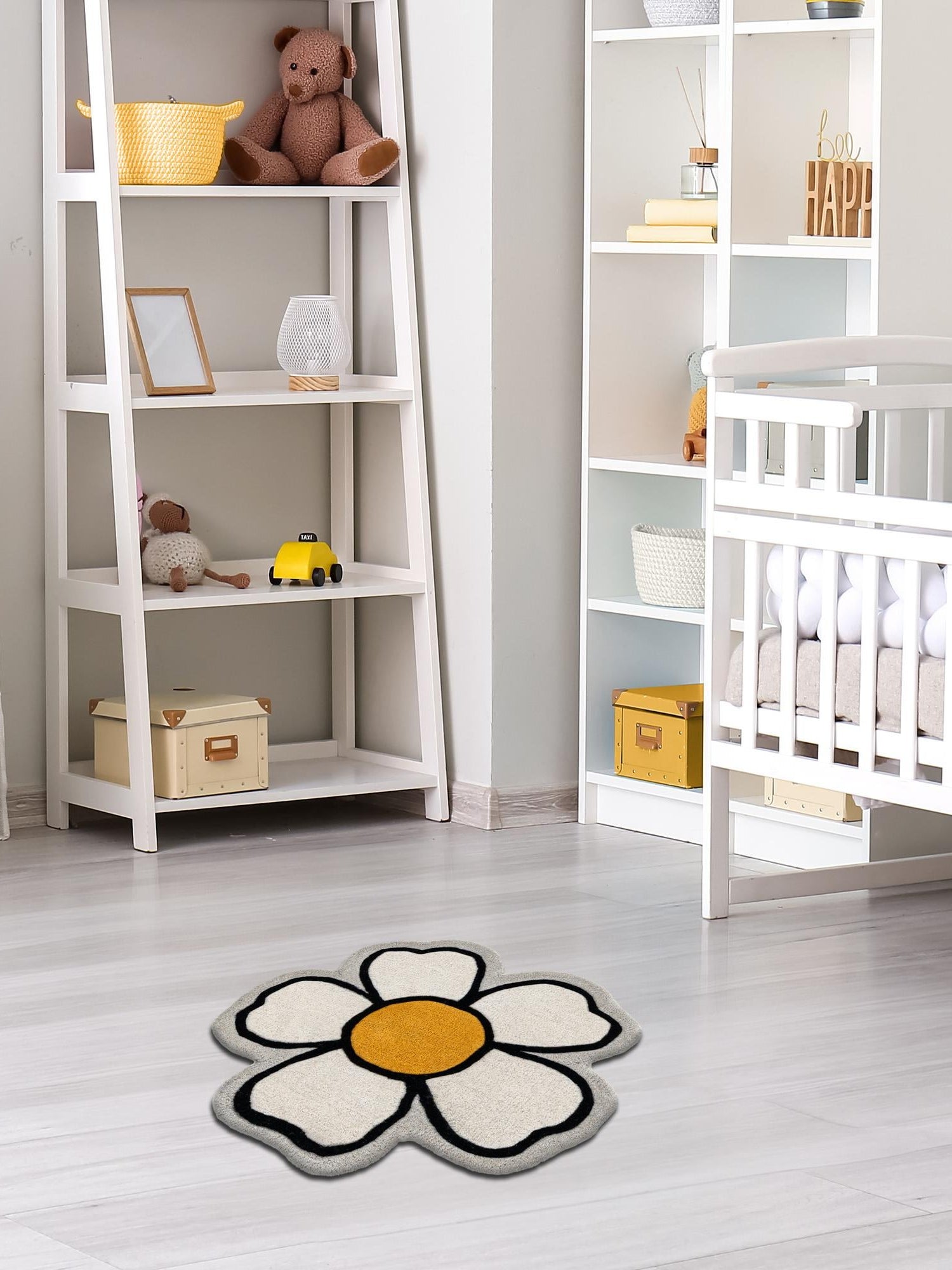 Ivory 2' 2 x 2' 2 Playtime Kids Wool Freeform Area Rug for Baby Nursery, Toddler Playroom, Bedrooms