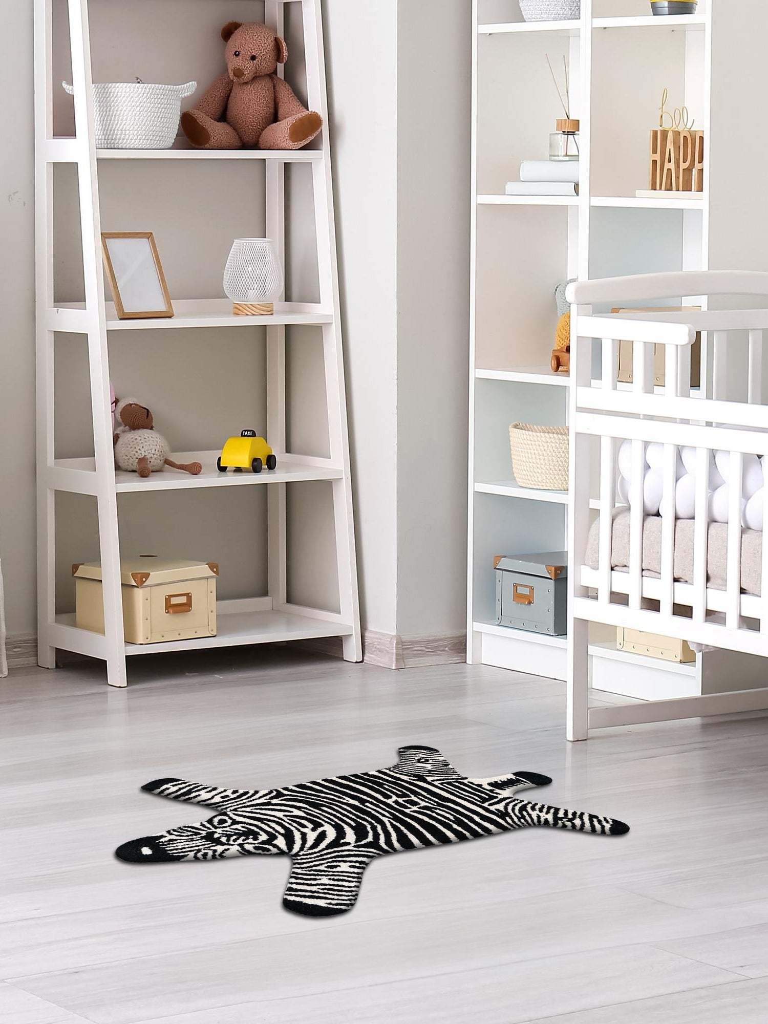 Black and White 5' 1 x 8' Playtime Kids Wool Freeform Area Rug for Baby Nursery, Toddler Playroom,  Bedrooms Hand Tufted High Quality Dense  Wool Pile Natural Carpet for Sale at Rug Engine