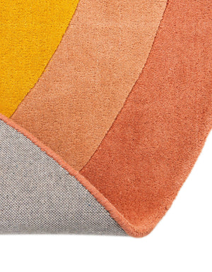 Multicolor 4' x 6' 3 Playtime Kids Wool Semicircle Hearth Rug