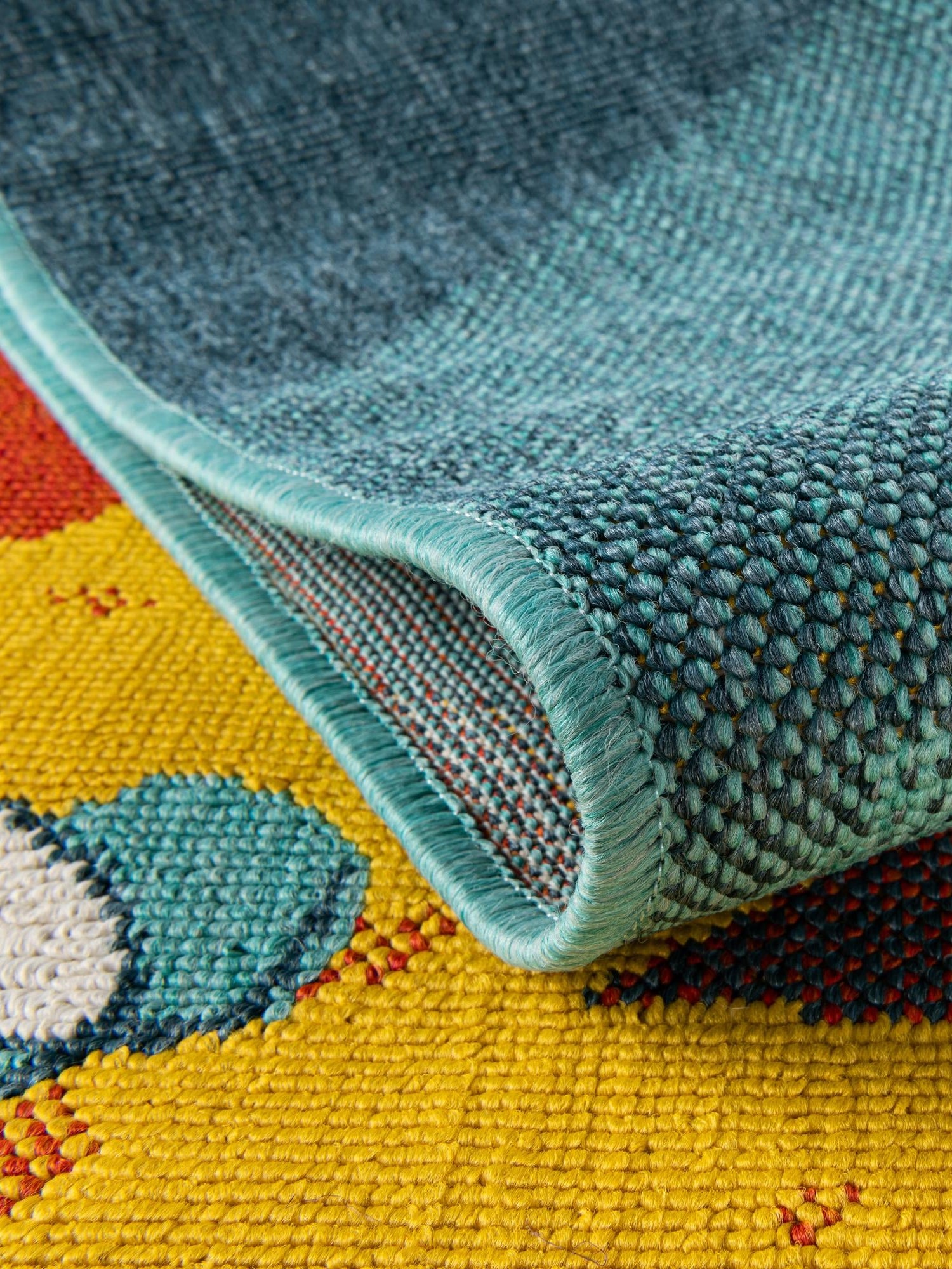 Multicolor 9' x 12' Outdoor Coastal Rectangle Area Rug Weather Resistant for Patio, Deck, Terrace, Balcony, Porch 100% Polypropylene Coastal Decor Carpet for Sale at Rug Engine