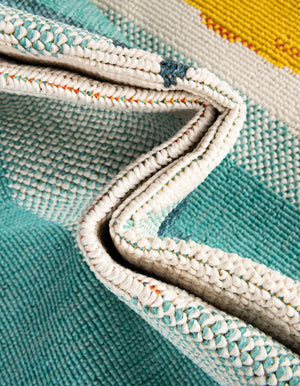 Multicolor 4' 1 x 6' 1 Outdoor Coastal Rectangle Area Rug Weather Resistant for Patio, Deck, Terrace, Balcony, Porch 100% Polypropylene Coastal Decor Carpet for Sale at Rug Engine