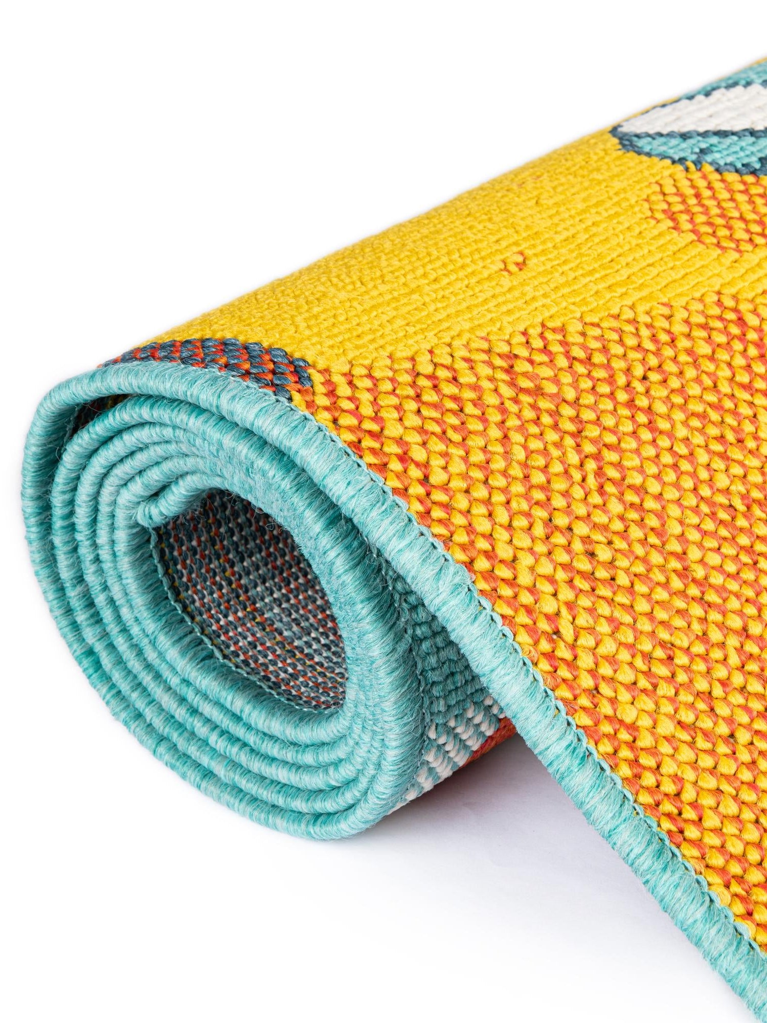 Multicolor 7' 10 x 10' Outdoor Coastal Rectangle Area Rug Weather Resistant for Patio, Deck, Terrace, Balcony, Porch 100% Polypropylene Coastal Decor Carpet for Sale at Rug Engine